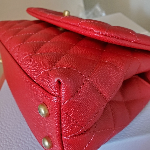 Chanel coco handle red caviar gold hw mini bag - Picture 10 of 15